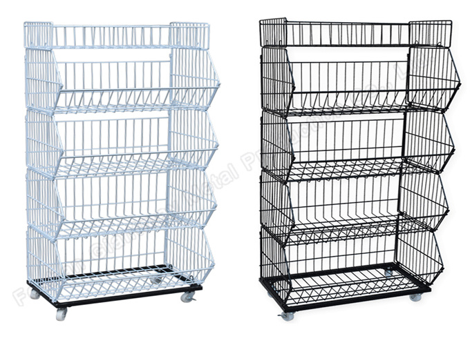 Giantmay Retail Shop Basket Grid Display Mesh Metal Wire Shelf