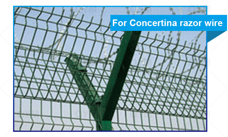 Welded Wire Mesh Airport Fence with Razor Barbed Wire