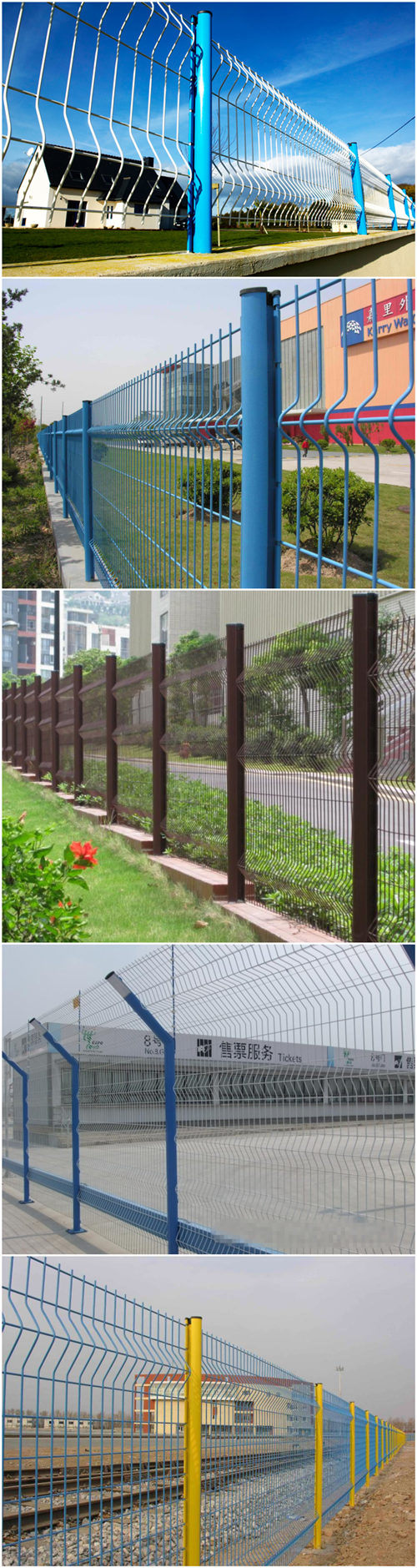 Amazon 2X2.5m China Supply PVC Coated Welded Wire Fence