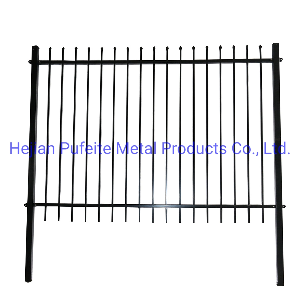 Wholesale Black Color Residential & Commercial Ornamental Steel Wrought Iron Fence.
