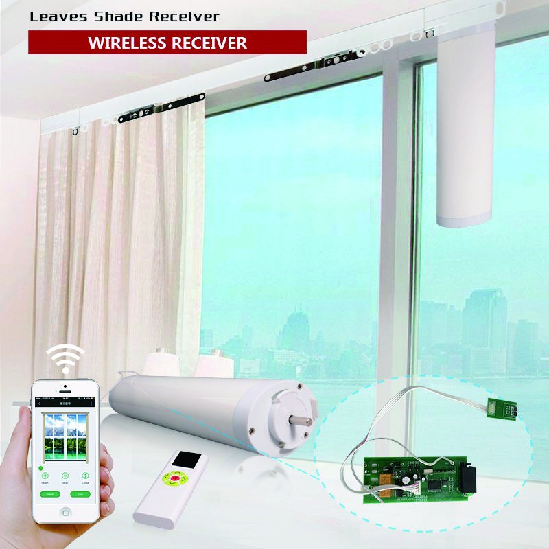 Window Automatic Curtains for Living Room, Motorized Curtains Rail or Poles with Remote