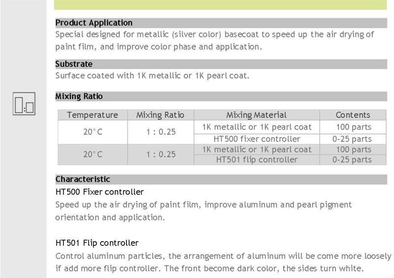 Metallic Color Aluminum Auto Paint Fixer Controller
