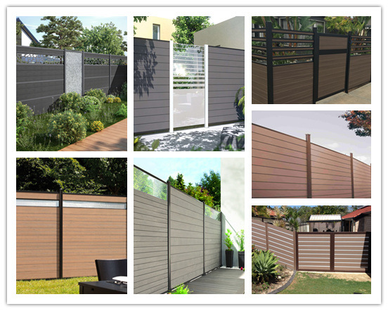 UV Stable Home Garden Fence Plastic Wood Fence Wholes WPC Fence Panel Composite Wood Fence Plank