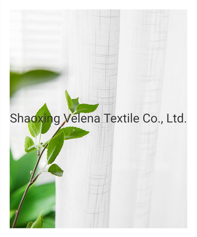 2021 New Simple Window White Curtain Sheer for Living Room Balcony Bedroom Transparent Upholstery Curtain Fabric