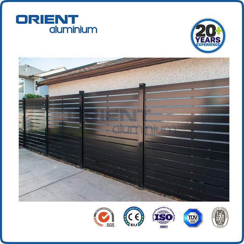 Privacy Fence Panels Aluminum Black Garden Fence Slat Picket Fence