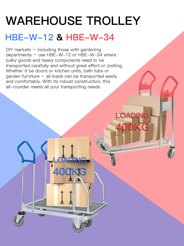 Building Material Market Mesh Deck Warehouse Logistic Moving Cart