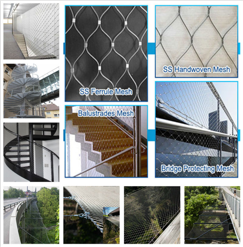 304 Stainless Steel Wire Rope Cable Mesh for Decoration