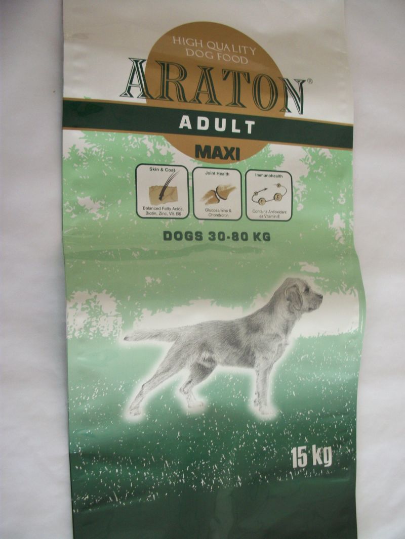 Metallic Material 15kgs Dog Food Bag, Stand up Side Gusset Anti-Slip Self Seal Bag