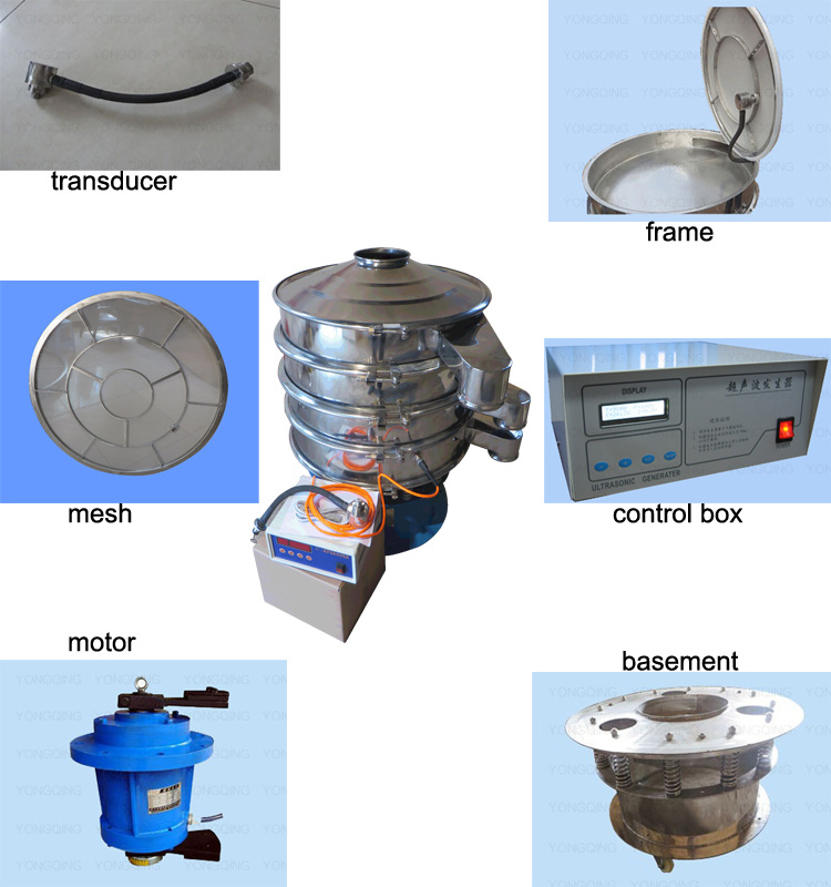 Stainless Steel Fine Mesh Powder Ultrasonic Vibrating Sieve