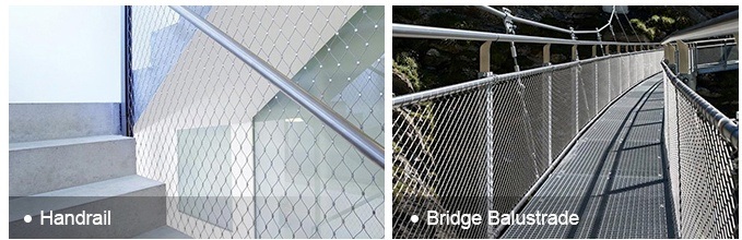 Inox Security Screen Mesh Stainless Steel Wire Rope Mesh