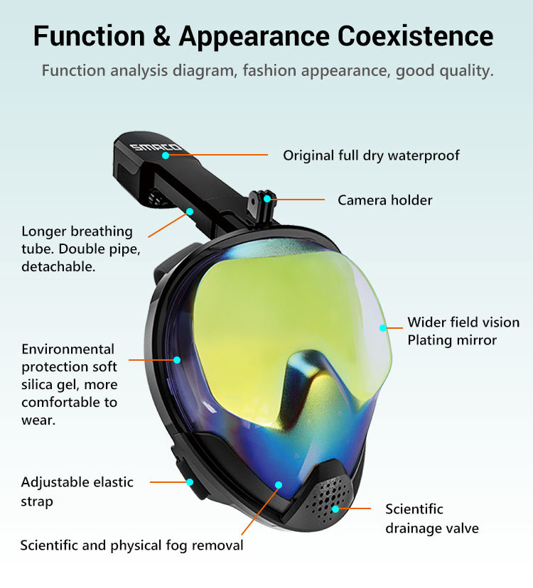 2020 Hot Sales Scuba Diving UV-Resistant Snorkeling Mask Diving Equipment