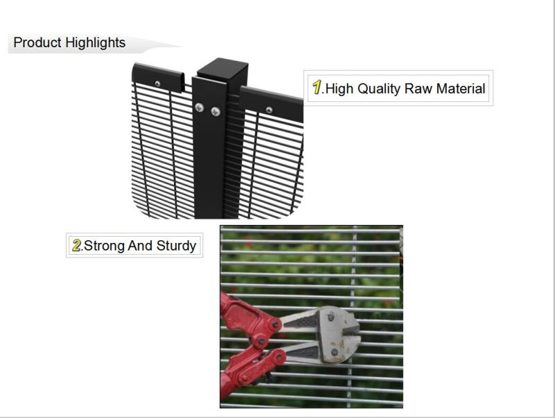 Decorative Wire Fence/Galvanized 358 an-Ti Climb High Security Wire Mesh Fence