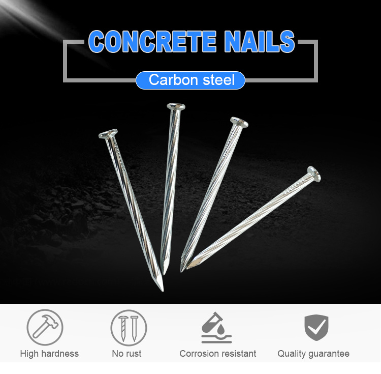 Best Sale Hardened Zinc Coated Concrete Nail Surface Treatment Galvanized