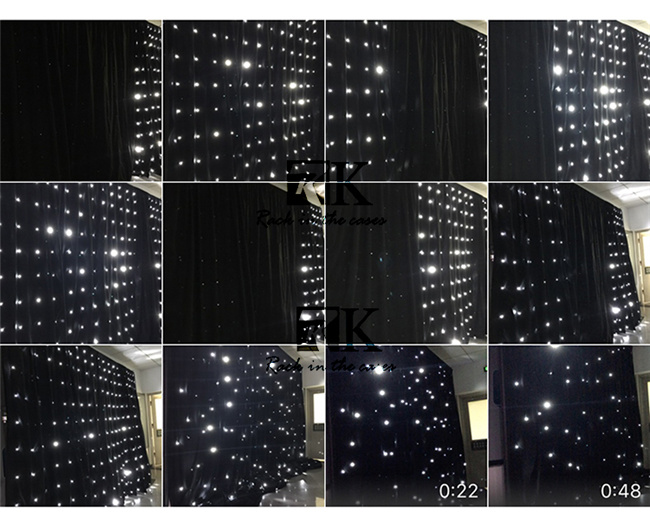 LED Star Curtain Lights Fabric Curtain Kits for Event Wedding
