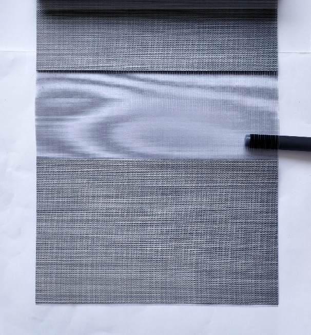 Window Decor Black Mesh Zebra Roller Blind Fabric