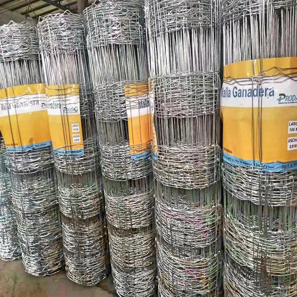 High Tension Steel Wire Galvanized Mesh Fence Panels with Hinge Joint Fence Wire