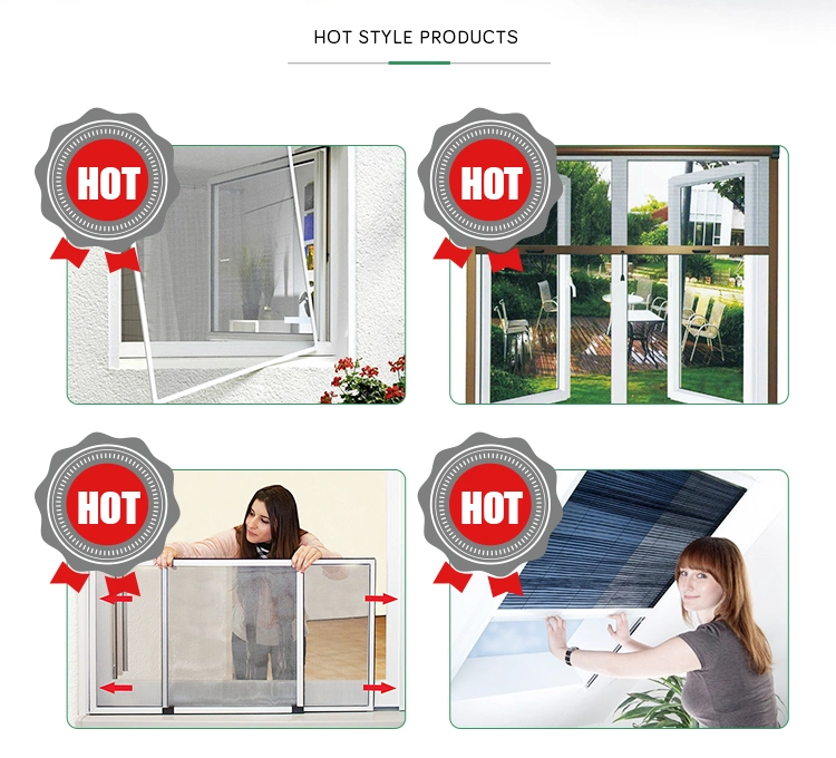 Aluminum Profile Retractable Fly Screen Roll-up Insect Window Screen