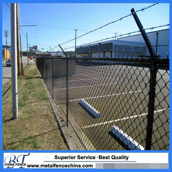 Diamond Mesh Wire Boundary Fence / PVC Coated /Galvanized Chain Link Fence