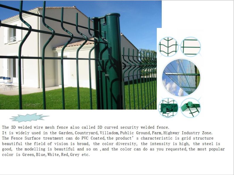 Triangle Bend Wire Mesh Fence Panels /3D Curved Welded Wire Mesh Panel Fence/3D Folding Welded Wire Mesh Fence