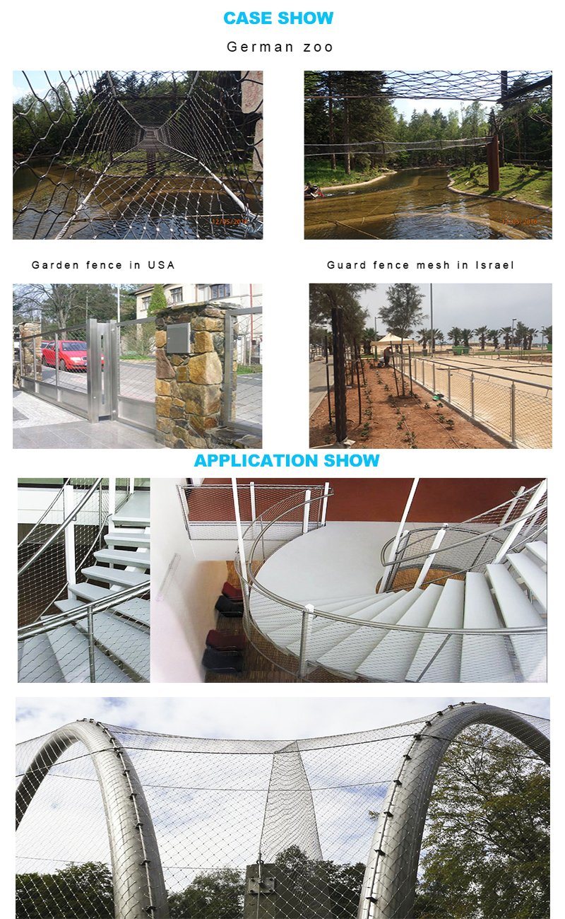 Stainless Steel Balcony Protection Cable Mesh Fence