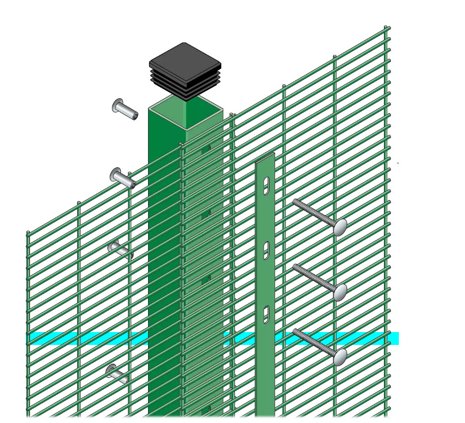 Anti Climb Mesh Security Fence Panel Galvanized Fence Prison Security Mesh Panel