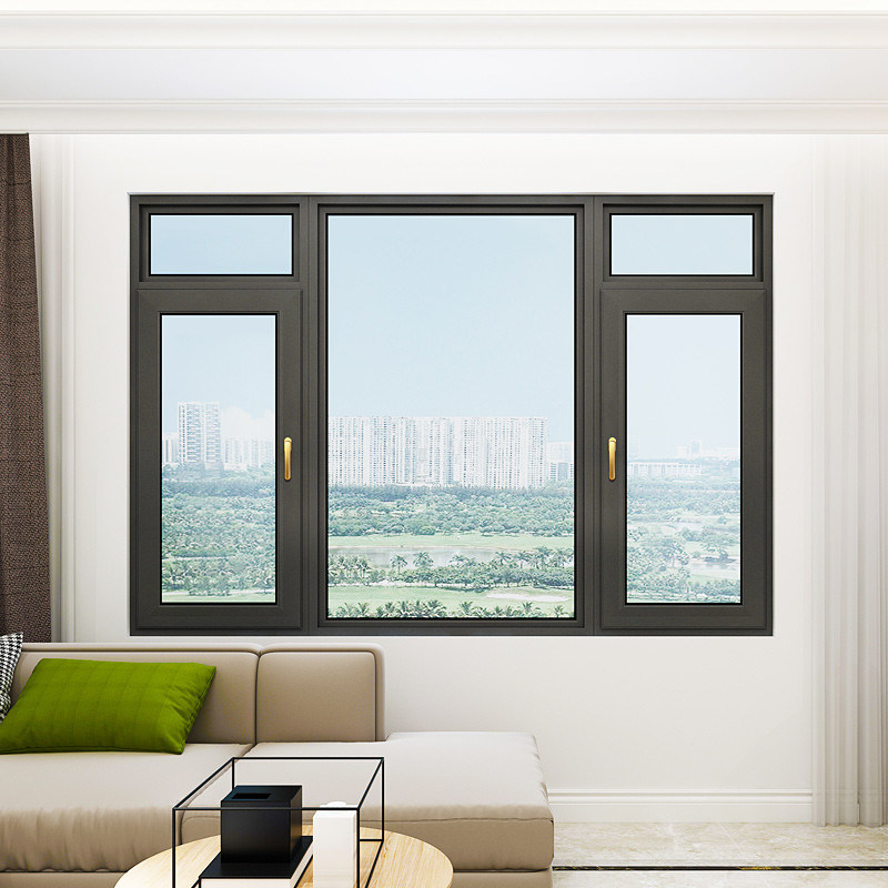High Quality Security Modern Metal Glass Casement Window with Aluminum Frame
