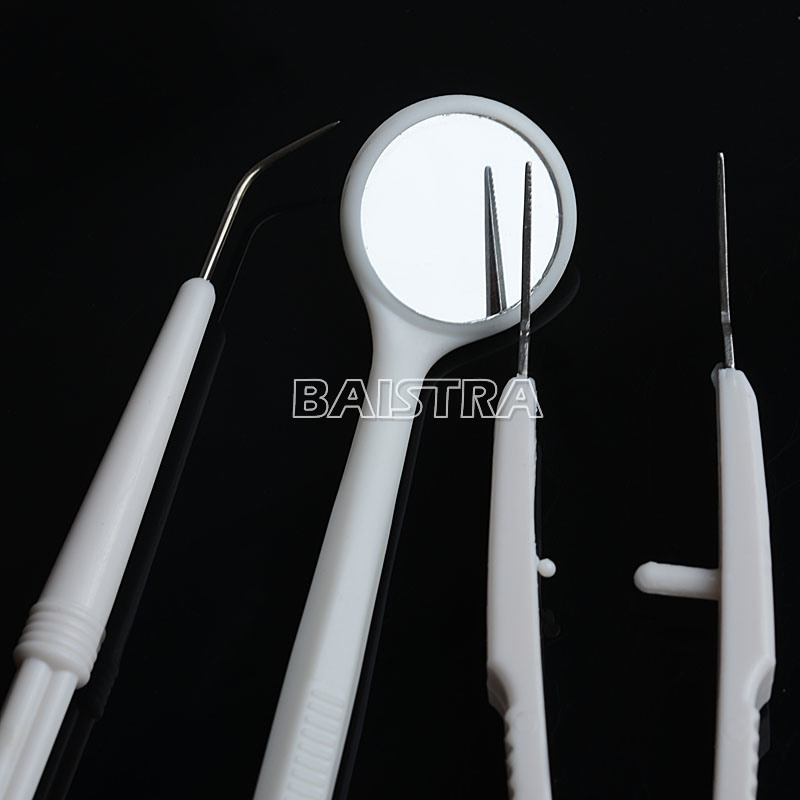 Stainless Steel LED Lighted Anti-Fog Disposable Dental Mouth Mirror Kit