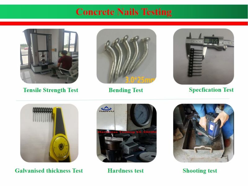 Collated Concrete Nails for Steel Gas Concrete Nail Gun