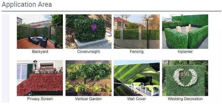 Faux Laurel Hedge Greenery Leaves Fence Privacy Screen Artificial Leaf Fence for Indoor Outdoor Wall