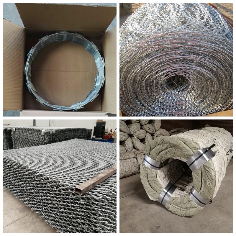 Anping Manufacturer Flat Wrap Concertina Razor Barbed Wire for Brazil
