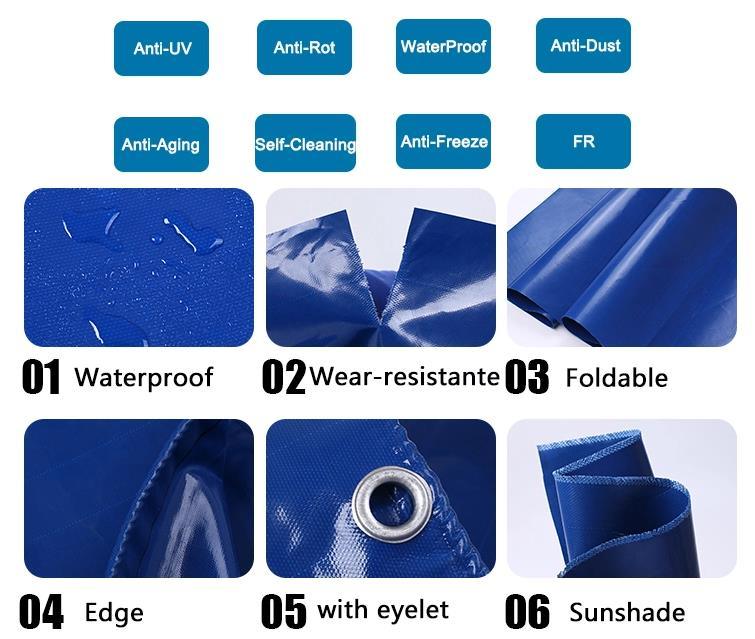 Waterproof PVC Coated Tarpaulin / PVC Coated Canvas Tarpaulin Fabric
