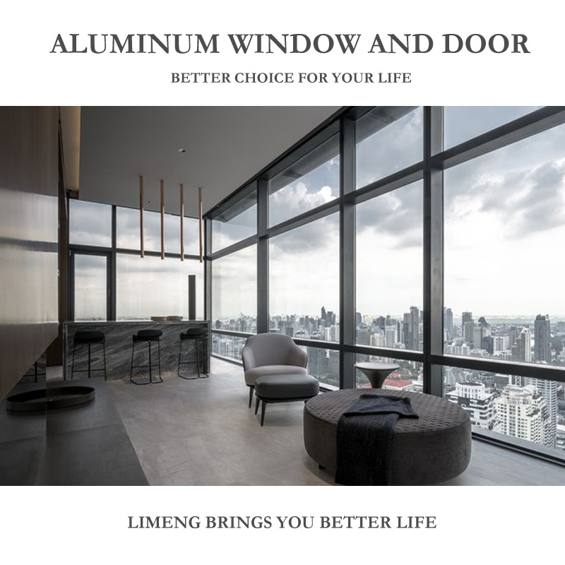 Aluminum Window Casement Window with Mesh