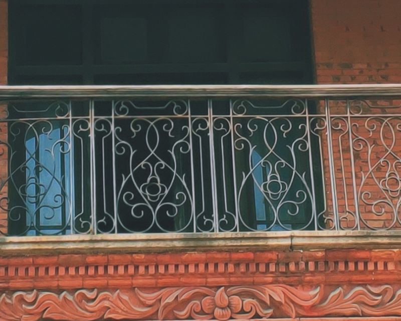 Wrought Iron Metal Vintage Protection Balcony Fence