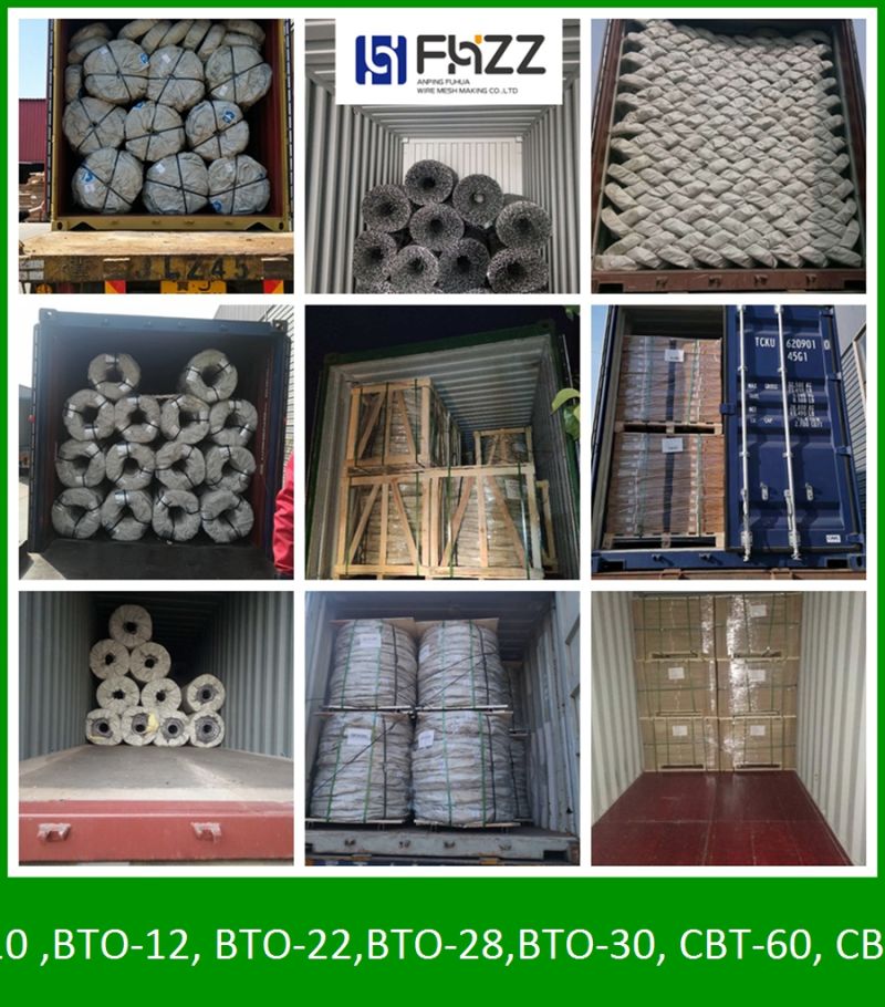 Brazil Market Hot Galvanized Concertina Razor Barbed Wire Fence