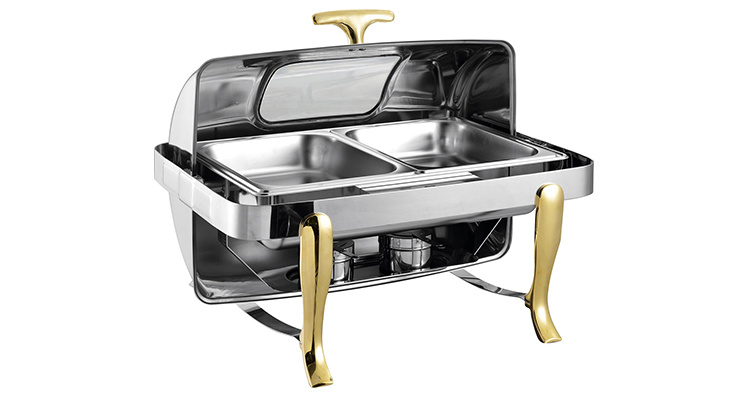 Stainless Steel Display Chafing Dish Buffet Food Warmer for Catering