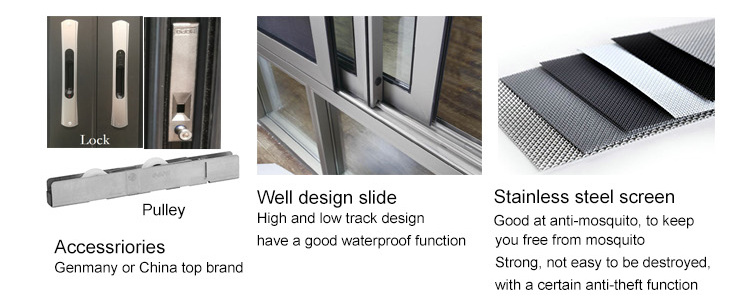 Aluminium Profile Customized Color Frame Sliding Window, House Glass Window