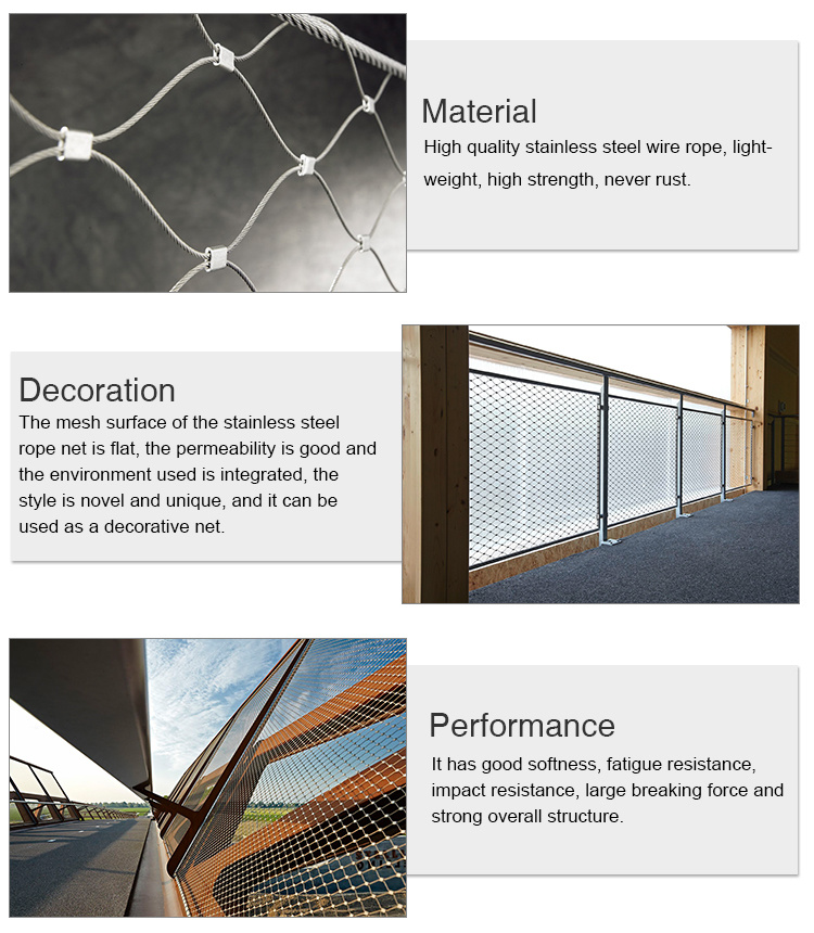 Wire Rope Mesh Net Rock Fall Protection Wire Mesh