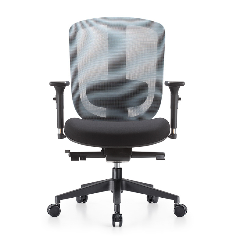 Sponge Mesh Staff Fabric Mesh Office Chair with Adjustable Lumbar Support