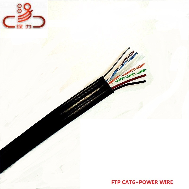 FTP CAT6 23AWG 4pair with 2c Power Wire with Messenger 1.2steel Wire
