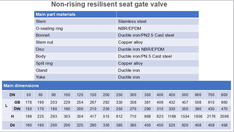Rising Stem Resilient Seat Gate Valve