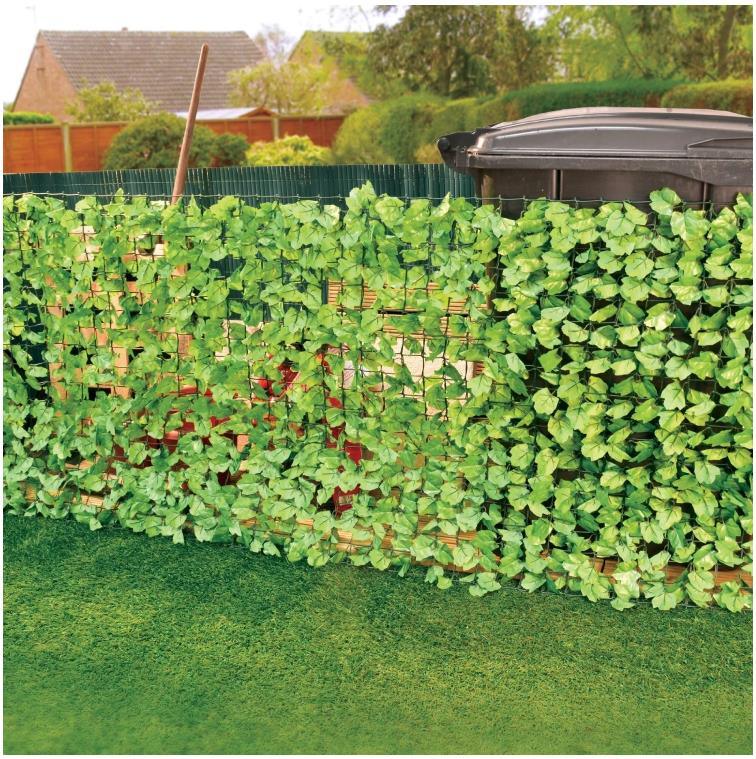 Wholesale Anti-UV Green Fence Leaves Artificial Greenery Plant Grass Wall Panel Artificial Leaf Fence