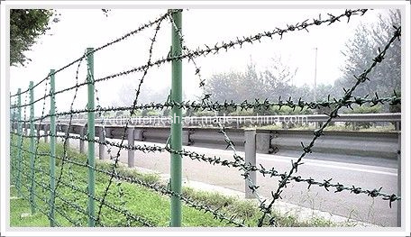 2.0mm * 2.0mm Galvanized Barbed Wire Fence for Security Fence