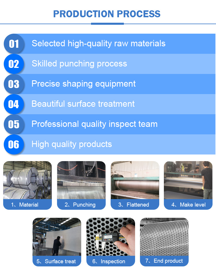Factory Perforated Aluminum or Steel Metal Sheet Mesh