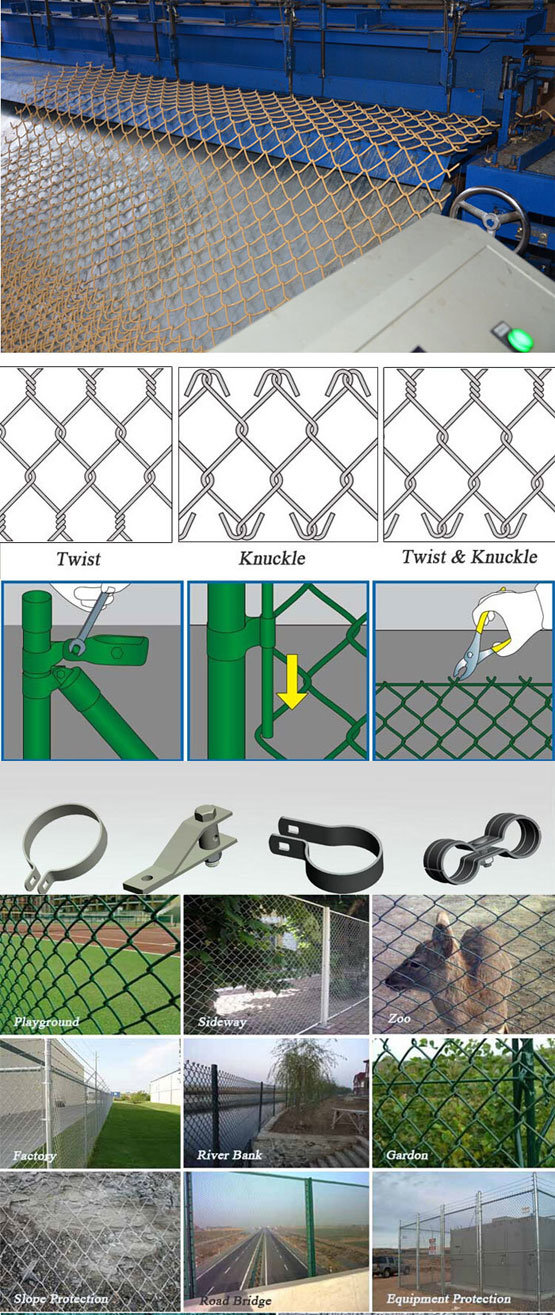 Chain Link Wire Mesh / Weaving Wire Mesh Fence