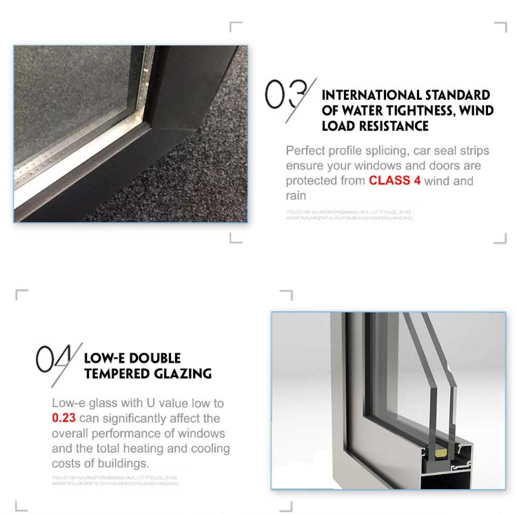 American Double Hung Window Sliding Sash Window with Thermal Break Aluminum Frame
