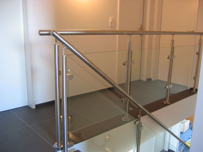 Staircase Security Fence Stainless Steel Stair Glass Railing