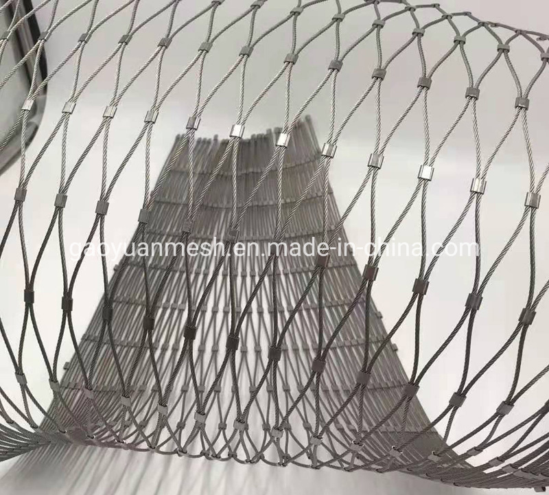 7X7 7X19 Rope Mesh Stainless Steel 304 316 for Bird Cage Animal Protective Fence/Balcony Guarding Rope Mesh