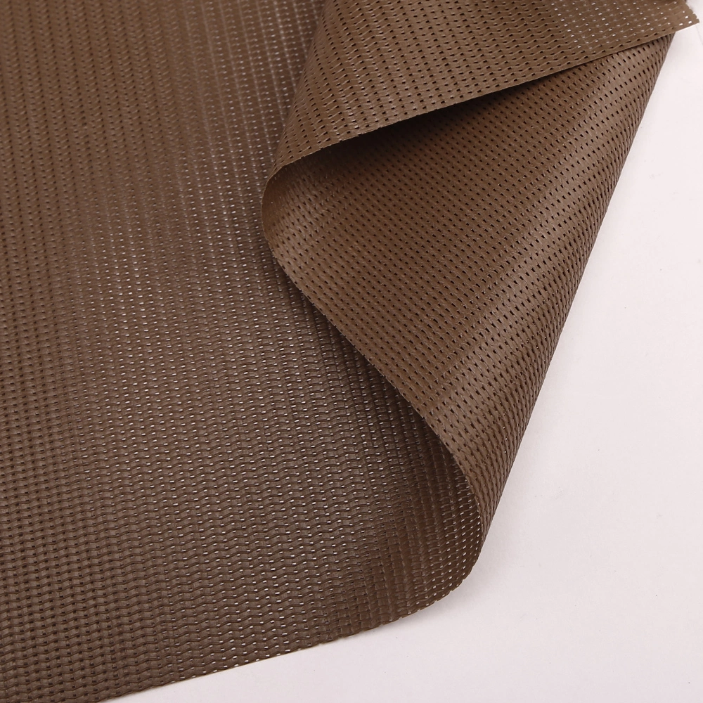 310GSM/9oz Brown Mesh Shade Sunscreen Mesh Curtain Fabric