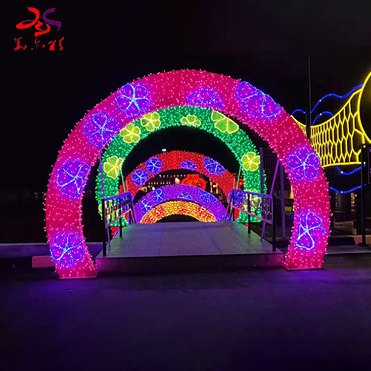 3D Large Cool White Arch Light Christmas Outdoor Decoration