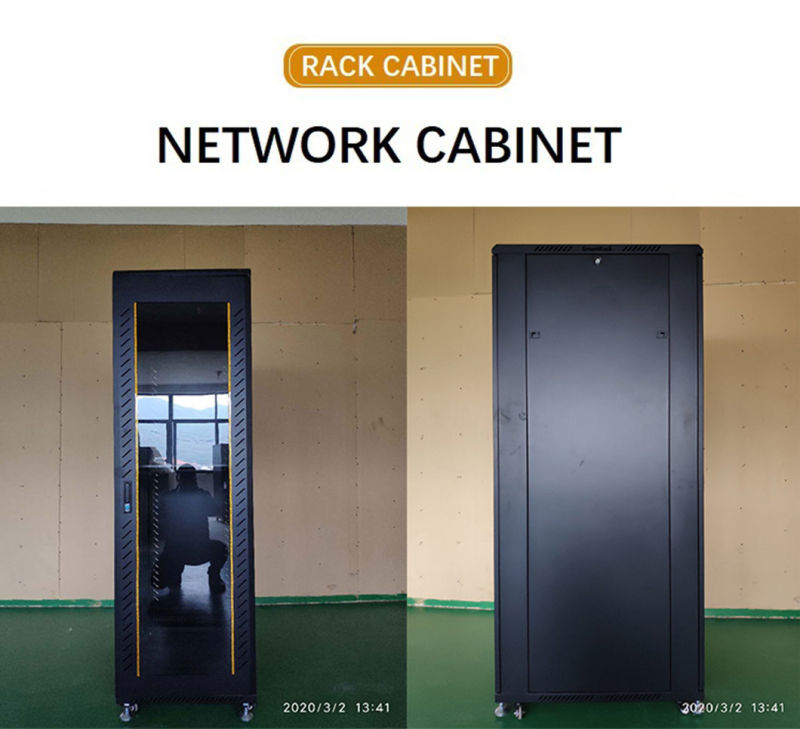 Network Cabinet Enclosure Rack Glass with Fan